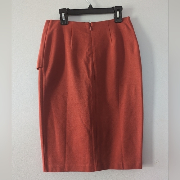 Cabi 3099 orange overlay knit pencil skirt 2 - Picture 4 of 5